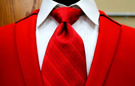 Silk tie in red